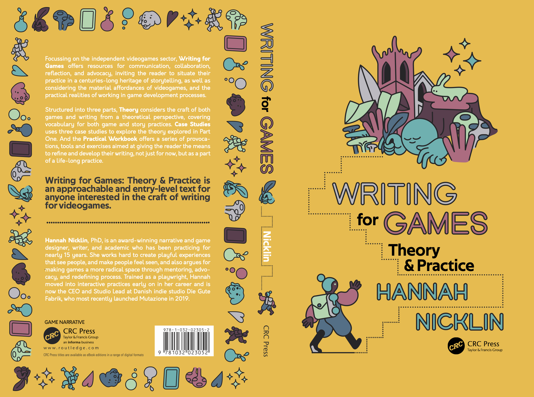 Writing for Games book cover by Hannah Nicklin